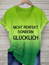 Kurz ärmel iges T-Shirt für Damen Nicht perfekt Aber Glücklich zartstils